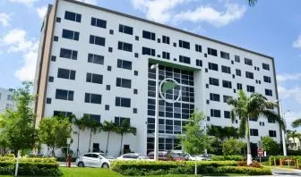 Hotel exterior at Element Miami Doral.