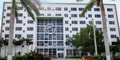 Hotel outdoors at Element Miami Doral.