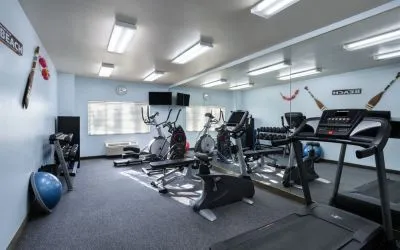 Fitness center at Hotel Marguerite.