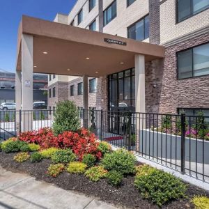 Hotel exterior at Comfort Inn JFK Airport.