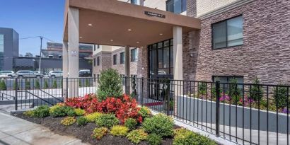 Hotel exterior at Comfort Inn JFK Airport.