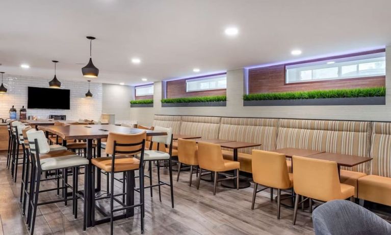Dining area perfect for coworking at Comfort Inn JFK Airport.