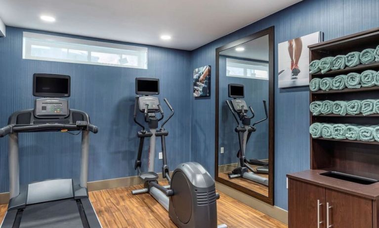 Fitness center at Comfort Inn JFK Airport.