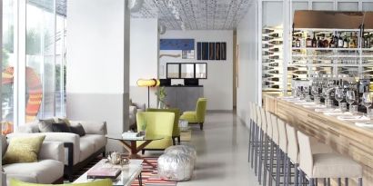 Hotel bar at Mendeli Street Hotel.