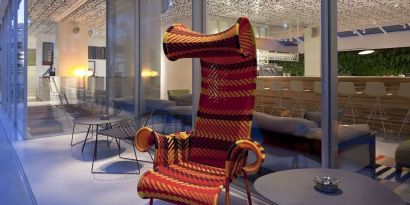 Outdoor terrace at Mendeli Street Hotel.