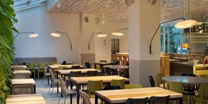 Dining area at Mendeli Street Hotel.