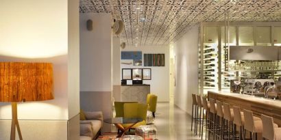 Hotel lounge and bar at Mendeli Street Hotel.