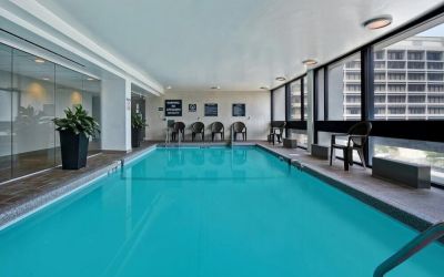 Relaxing indoor pool at Four Points By Sheraton Boston-Newton.