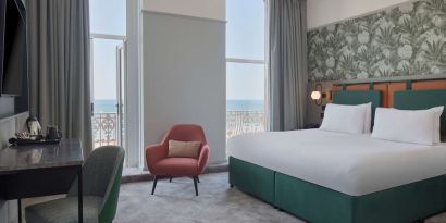 King room with balcony at DoubleTree By Hilton Brighton Metropole.