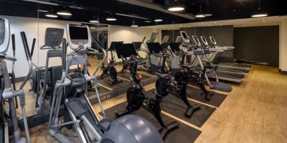 Fitness center at DoubleTree By Hilton Brighton Metropole.