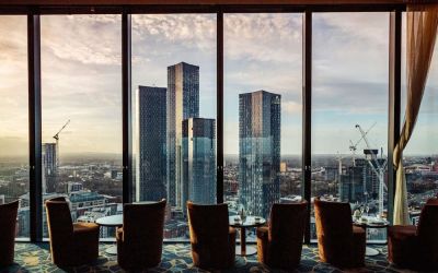City views at Hilton Manchester Deansgate.