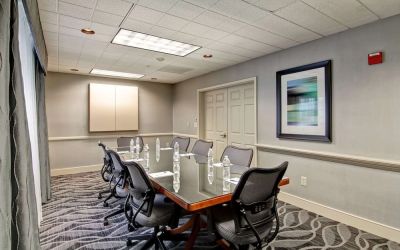 Professional meeting room at Homewood Suites By Hilton Newark-Cranford.