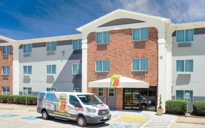 Hotel exterior at Super 8 Bedford DFW Airport West.  