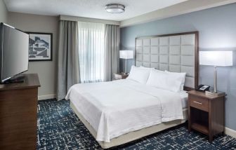 Romantic king room at Homewood Suites By Hilton Austin NW Near The Domain.