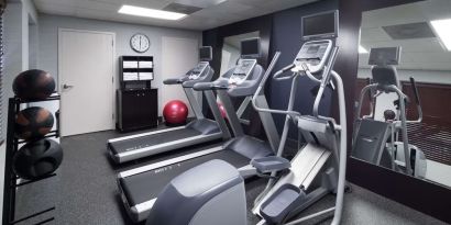 Fitness center at Homewood Suites By Hilton Austin NW Near The Domain.