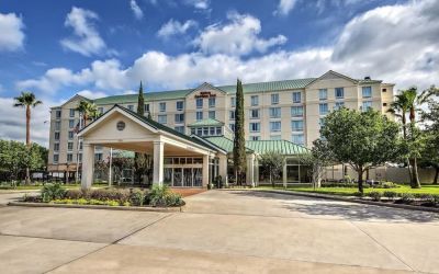 Hotel exterior at Hilton Garden Inn IAH Houston.