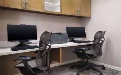 Business center available at Hilton Garden Inn IAH Houston. 
