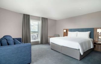 Day use room with natural light at Hilton Garden Inn London Heathrow Terminals 2 And 3.