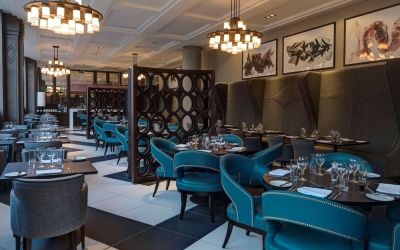 Dining area at DoubleTree By Hilton Edinburgh City Centre.