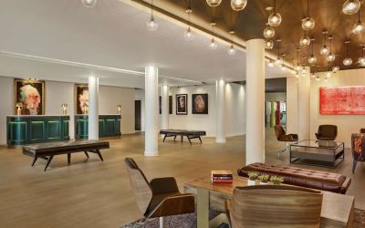 Lobby and coworking lounge at The Westminster London, Curio Collection By Hilton. 