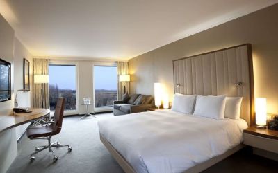 Spacious day use room at Hilton London Heathrow Airport Terminal 5. 