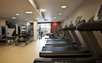 Fitness center available at Hilton London Heathrow Airport Terminal 5. 