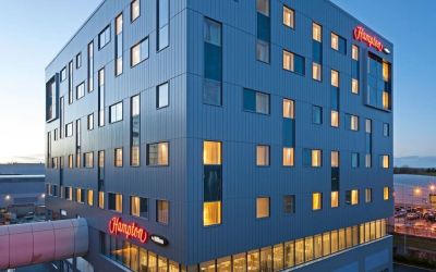 Hotel exterior at Hampton By Hilton London Gatwick Airport.
