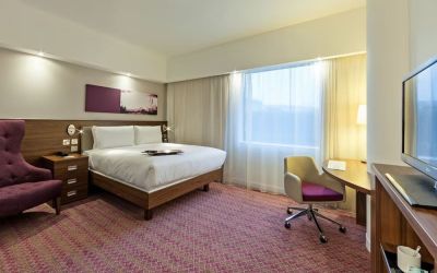 Comfortable day use room at Hampton By Hilton London Gatwick Airport.