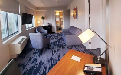 Work space at Fairfield Inn & Suites New York Brooklyn.