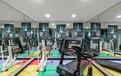 Fitness center at Baymont By Wyndham Pella.