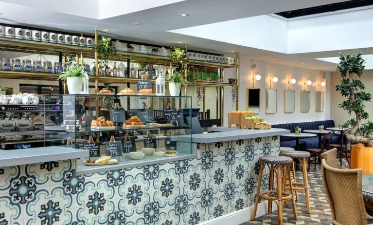 Cafe area perfect for coworking at DoubleTree By Hilton York.