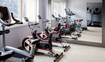 Fitness center available at Doubletree by Hilton Glasgow Central.