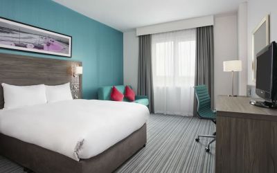 Day use room with work desk at Leonardo Hotel Belfast.