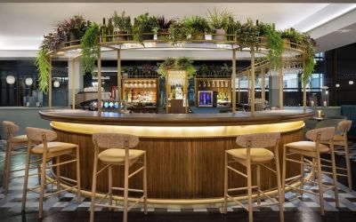 Hotel bar at Leonardo Royal Hotel Birmingham.
