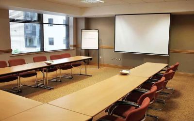 Professional meeting room at Leonardo Hotel Cork.

