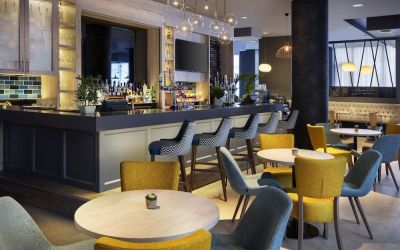 Hotel bar at Leonardo Hotel London Croydon.