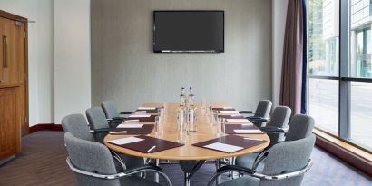 Professional meeting room at Leonardo Hotel Newcastle Quayside.