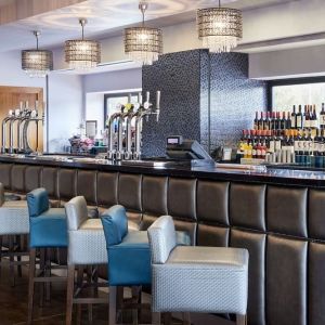 Hotel bar at Leonardo Hotel Newcastle Quayside.