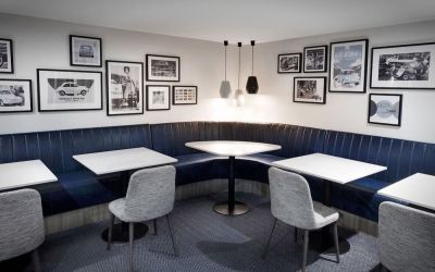 Hotel bar perfect for coworking at Leonardo Royal Hotel Oxford.