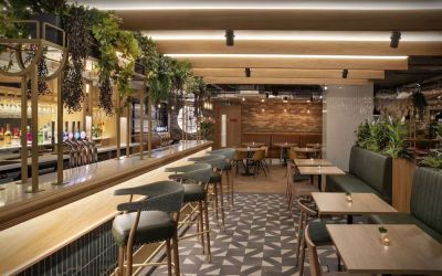 Dining area perfect for coworking at Leonardo Hotel Chester.