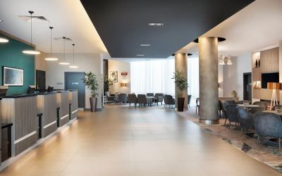 Hotel lobby seating at Leonardo Hotel London Watford.