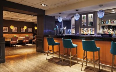 Hotel bar at Leonardo Hotel Edinburgh Murrayfield.
