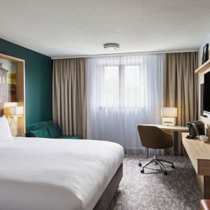 Day use room with work desk at Leonardo Royal Hotel Edinburgh Haymarket.