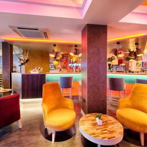 Hotel bar at Leonardo Royal Hotel Edinburgh Haymarket.