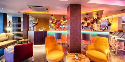 Hotel bar at Leonardo Royal Hotel Edinburgh Haymarket.