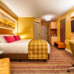 Day use room with work desk at Leonardo Royal Hotel Edinburgh Haymarket.