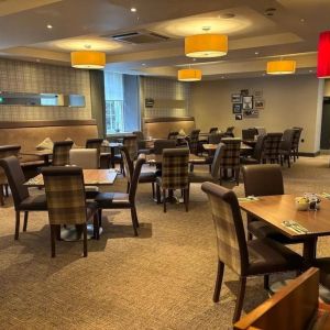 Dining area perfect for coworking at Leonardo Hotel Edinburgh City.