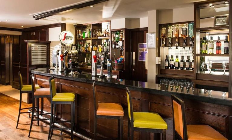 Hotel bar at Leonardo Inn Glasgow West End.
