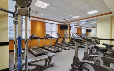 Fitness center at Leonardo Hotel Nottingham.