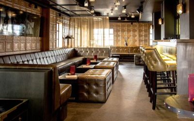 Hotel bar perfect for coworking at Hotel Gotham. 